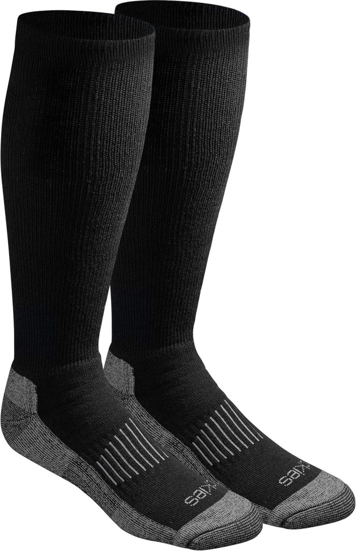Men's Light Compression Comfort Over-The-Calf Socks, Available in M-XXL (2, 4 Pairs), Shoe Size: 12-15