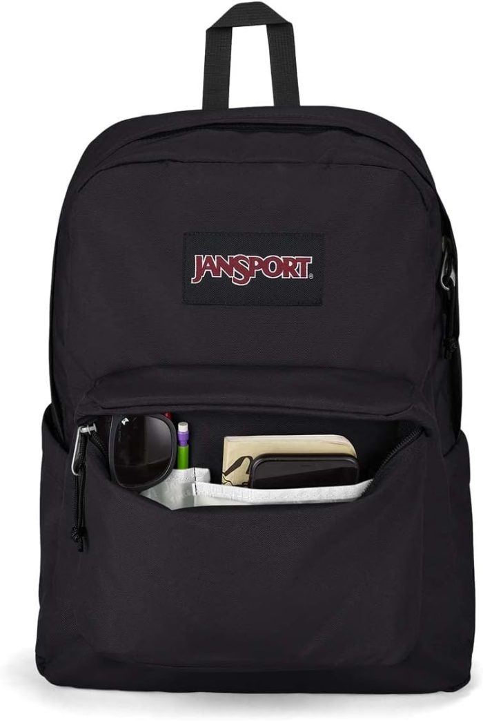 JanSport SuperBreak Plus Backpack with Padded 15-inch Laptop Sleeve and Integrated Bottle Pocket - Spacious and Durable Daypack for Work and Travel - Black - Image 7