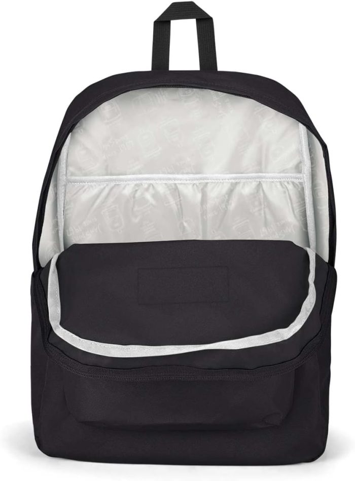 JanSport SuperBreak Plus Backpack with Padded 15-inch Laptop Sleeve and Integrated Bottle Pocket - Spacious and Durable Daypack for Work and Travel - Black - Image 8