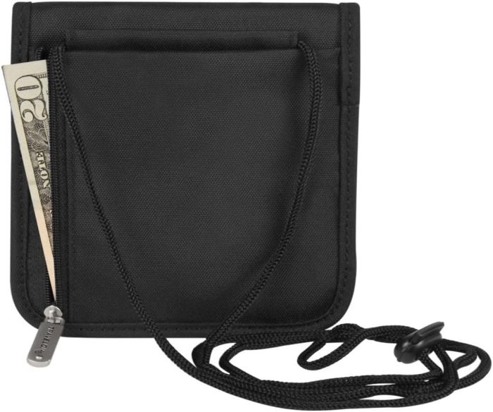 Folding Id and Boarding Pass Holder, Black, One Size - Image 4